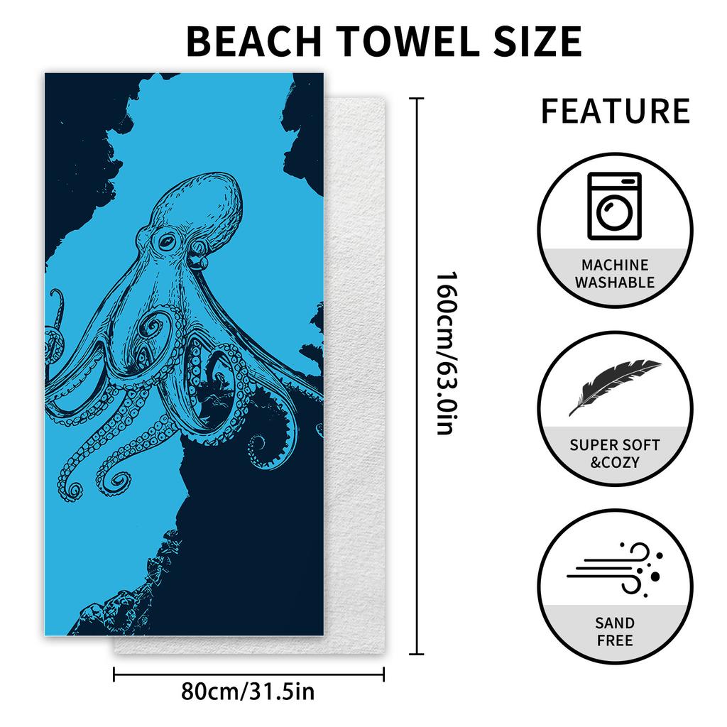 New Double-sided Velvet Beach Towel Supports Surf Towel Sports Towel