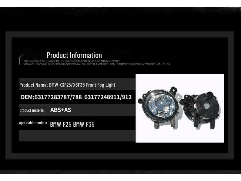 BMW X3 Fog & Daytime Running Light F25F35 63177238787/88