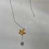 Fashionable Floral Pendant Necklace Women's Exquisite Necklace Jewelry Floral Pendant Neck Chains Accessory Ornament