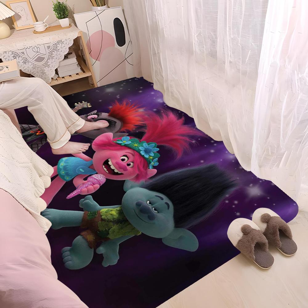 Cartoon T-Trolls Bathroom Mat Kids Room Bedroom Decoration Balcony Anti-Slip Doormat Living Room Welcome Rug