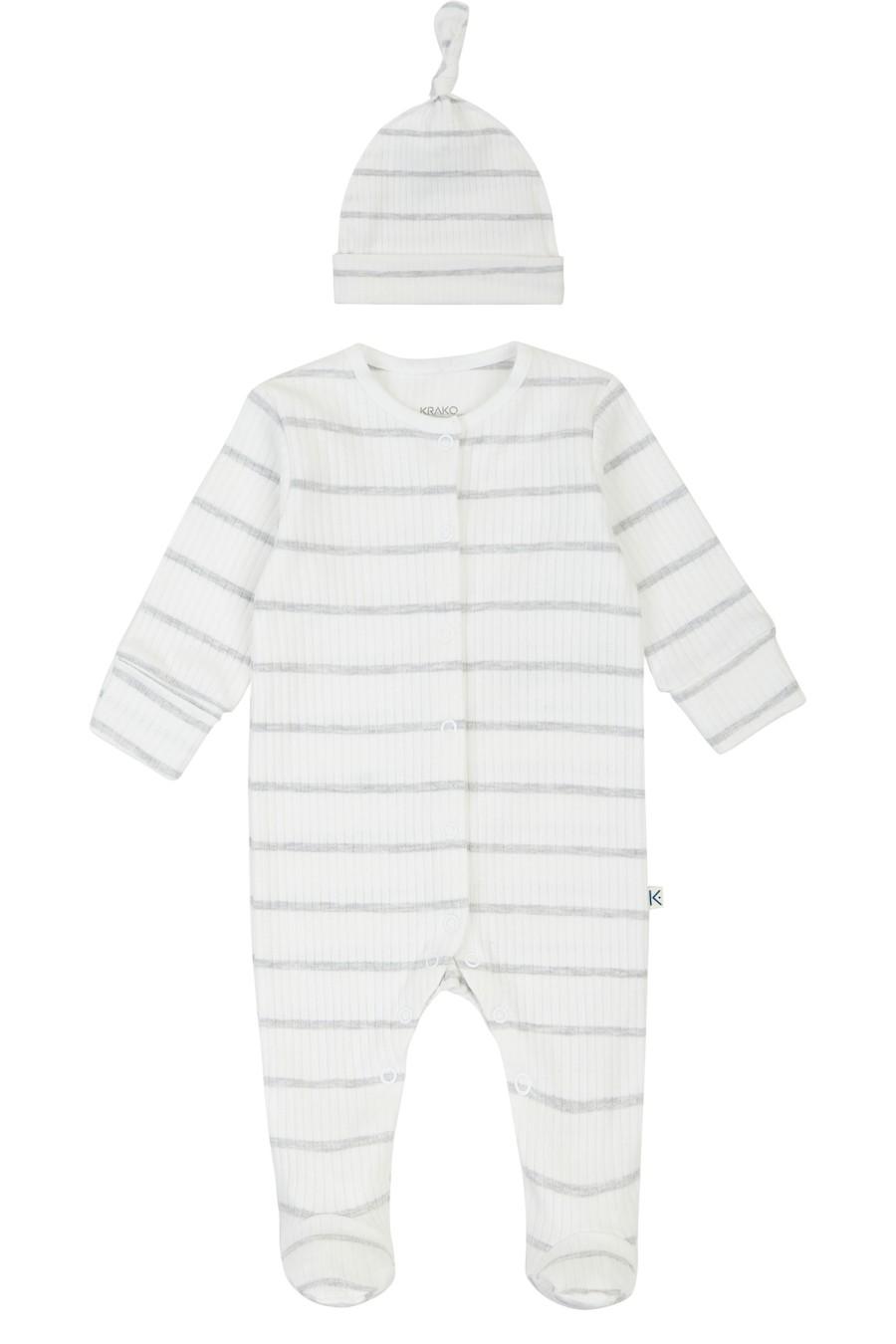 

Комплект: человечек и шапочка KRAKO (97079) 62-68(cm) білий