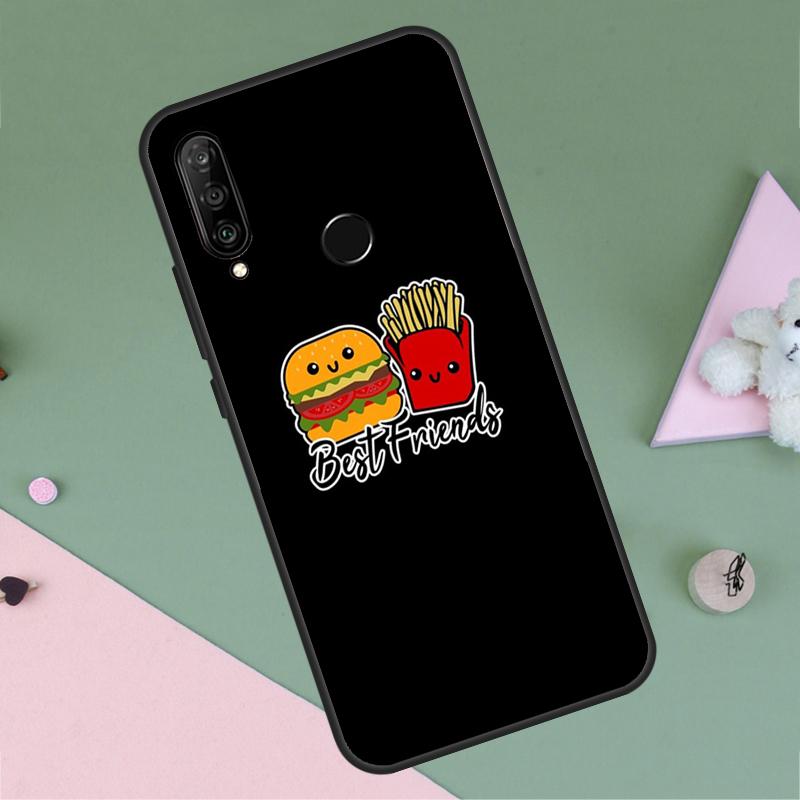 Pommes Burger Pizza Für Huawei P20 P40 Lite P60 P30 Pro Nova 5T 9 10 SE 12s 12i 11i Y90 Y70 Y60 Y61 Y72 Y91 Hülle