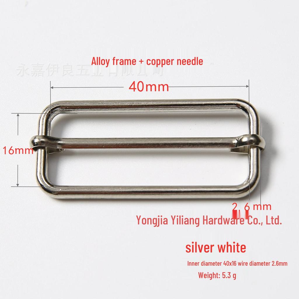 Stainless Steel Adjustable D-Ring Buckle - Copper Three-Speed Wire Pull Design