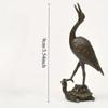 1pc Vintage Brass Animal Crane Small Statue Lucky Home Decorations Desk Ornaments Miniatures Figurines Crafts Incense Holder