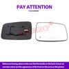 Verre chauffant de rétroviseur latéral de remplacement pour voiture avec plaque pour Dodge RAM 1500 2500 3500 2009-2018