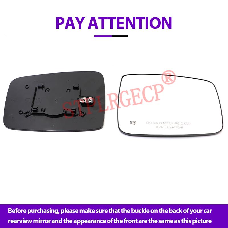 Verre chauffant de rétroviseur latéral de remplacement pour voiture avec plaque pour Dodge RAM 1500 2500 3500 2009-2018