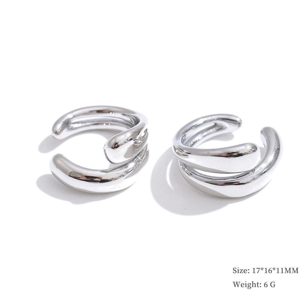 Yhpup Stainless Steel Adjustable Ear Bone Clip Earrings Arrivals Platinum Plated Popular Charming Chic Accessories Wholesale