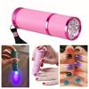 Nail Dryer Mini 9 LED Lights Flashlight UV Lamp For Gel Polish Portable Manicure Nail Art Tools Hand Held Fast Drying