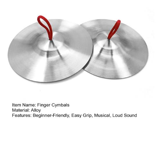 Finger Cymbals for Kids Handheld Copper Crash Cymbal Mini Belly Dance Hand Cymbal Musical Instrument for Activity Events Chorus Presentations