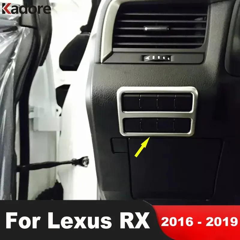 For Lexus RX 2016 2017 2018 Matte Car Head Light Lamp Switch Control Button Panel Cover Trim Interior Mouldings Accessories