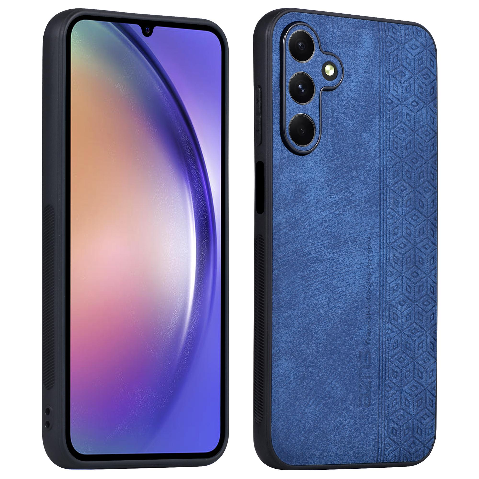 

AZNS For Samsung Galaxy A25 5G (Global) (161.0x76.5x8.3mm) Case PU Leather Coated TPU Anti-slip Back Shell C