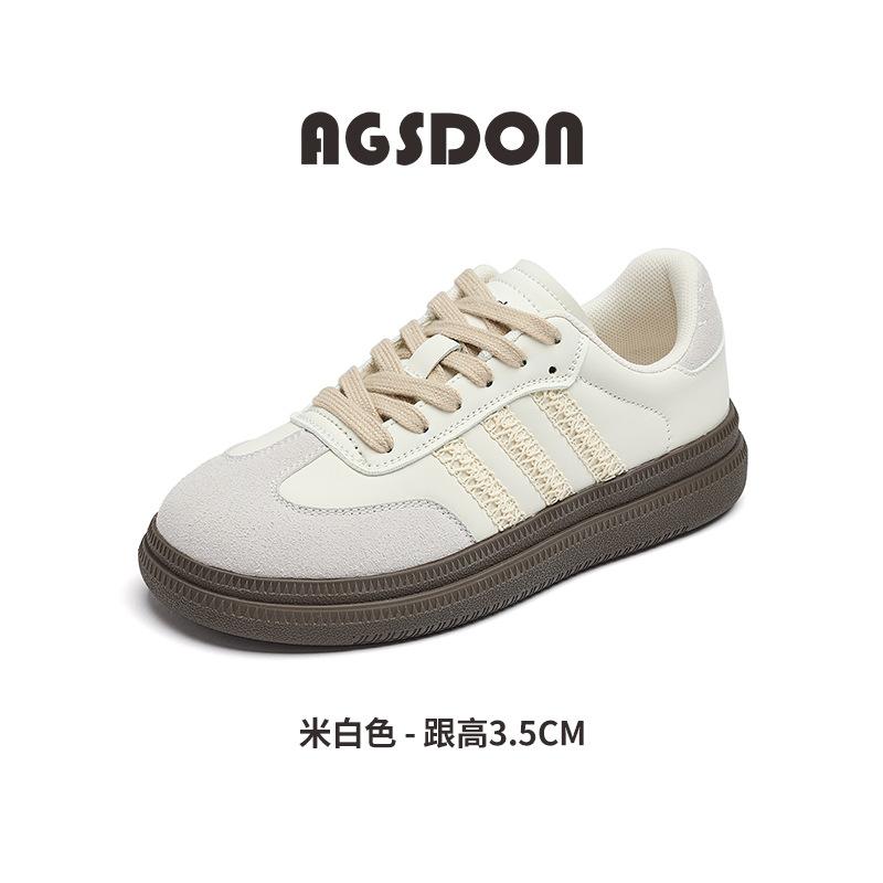 

Augustine серебристые немецкие тренировочные туфли женские 2025 новые весенне-летние туфли на платформе балетки кеды для повседневной носки спортивные белые туфли 40