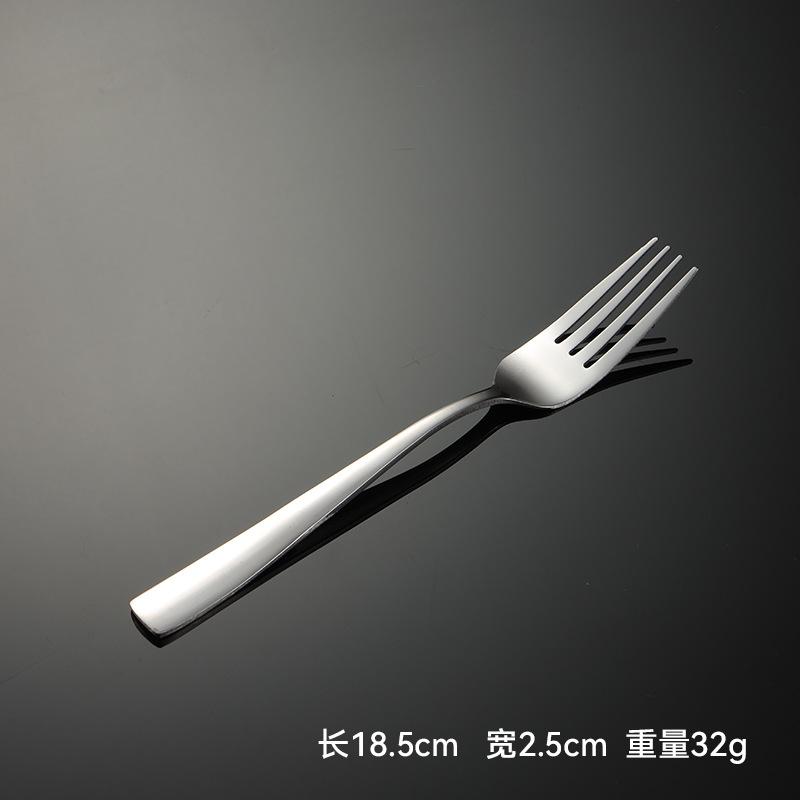 Stainless steel square handle western tableware knife fork spoon gift C007 multi-specification cloth wheel polishing steak knife