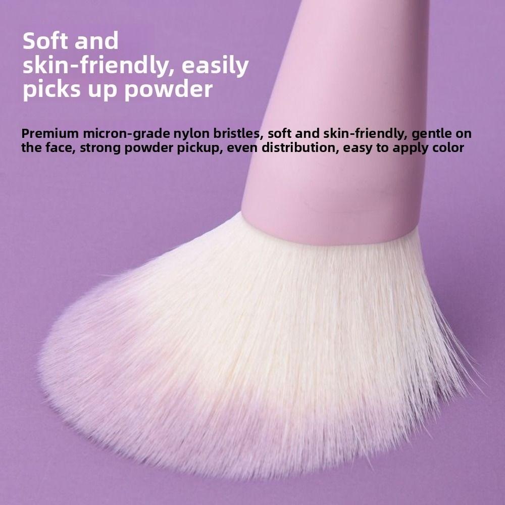 10Pcs Durable Super Soft Makeup Brush Set Synthetic Hair Easy To Clean Blush Brush Edge Eyeliner Brush Novice Beginners