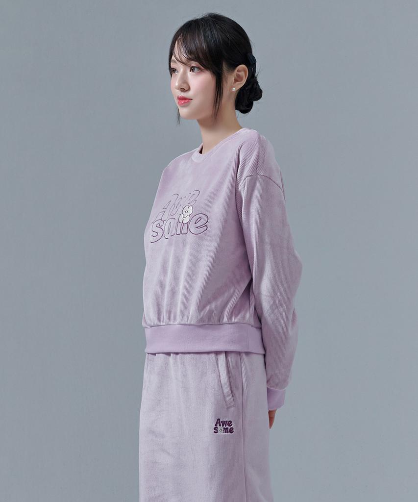 CHASECULT Women'S Brushed Fleece Embroidered Sweatshirt-Cfrg5174D0T