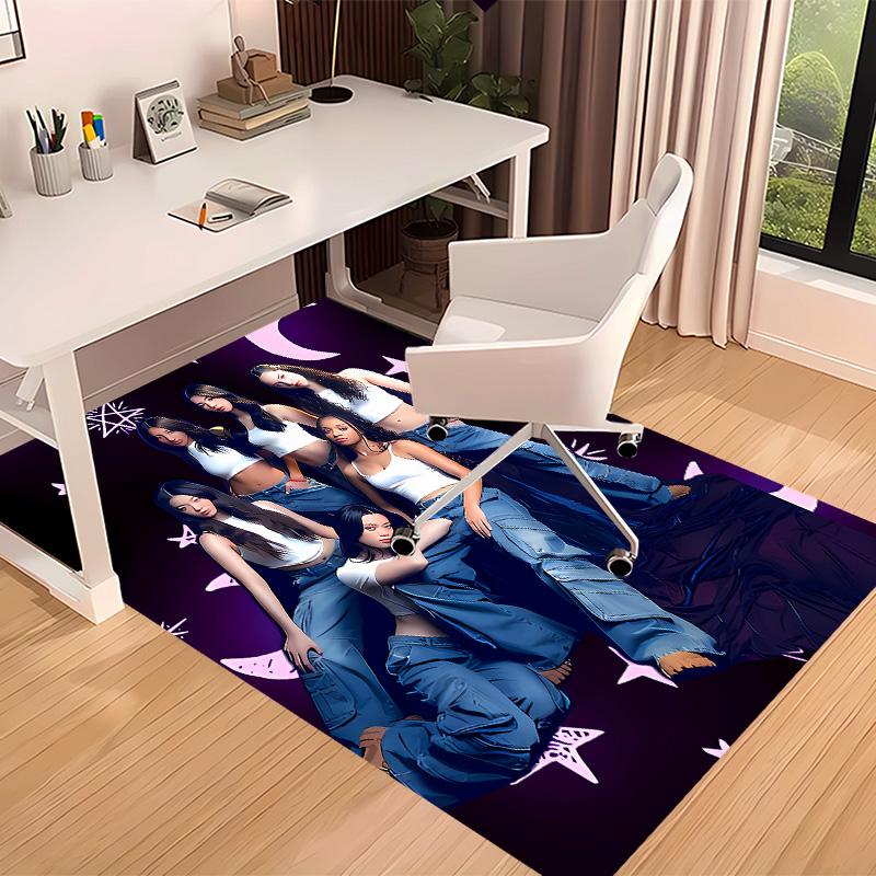 Kpop1 Printed Absorbent Washable Carpet, Non-Slip Bathroom Mats, Kitchen Rugs, Yoga Mat,Living Room Entrance, Camping Picnic Rugs
