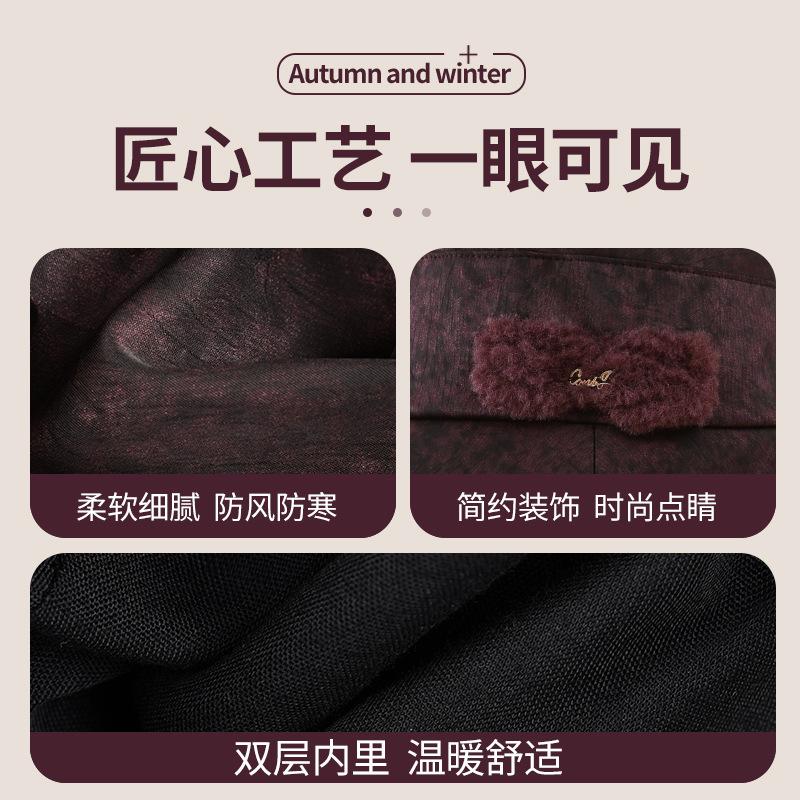 Autumn and Winter Elderly Hat Lady Mother Basin Hat Double Warm Fashion Versatile Grandma Bucket Hat