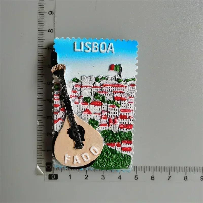 Portugal Fridge Magnets Tourist Souvenir Portuguese Cock Lisboa Tram Guitar Magnetic Refrigerator Sticker Collection Travel Gift