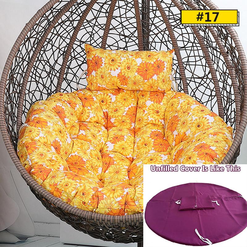 Hanging Swing S/L Unfilled or Filled Egg Basket Seat Chair Cushion Cover (NO Chair)Papasan Round Detachable Pillow Home Patio