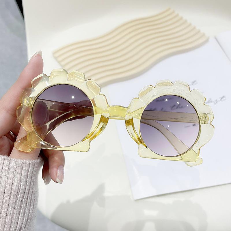 Children'S Sunglasses Super Cute Shell Children'S Sunglasses Men'S And Women'S Outdoor Sunshade Anti-Ultraviolet Glasses