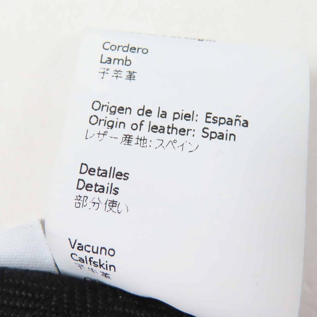 Pristine LOEWE hat Anagram leather patch black Lamb leather Women Used