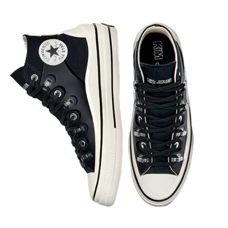 Kim Jones x Converse Chuck 70 Leichte Gewebte High-Top Canvas Schuhe Unisex Schwarz Weiß