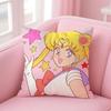 Sailor Moon Anime Lovely Cushion Cover Comfortable Reversible Pillow Cover Ideal for Car Sofa Bedroom  Beyond