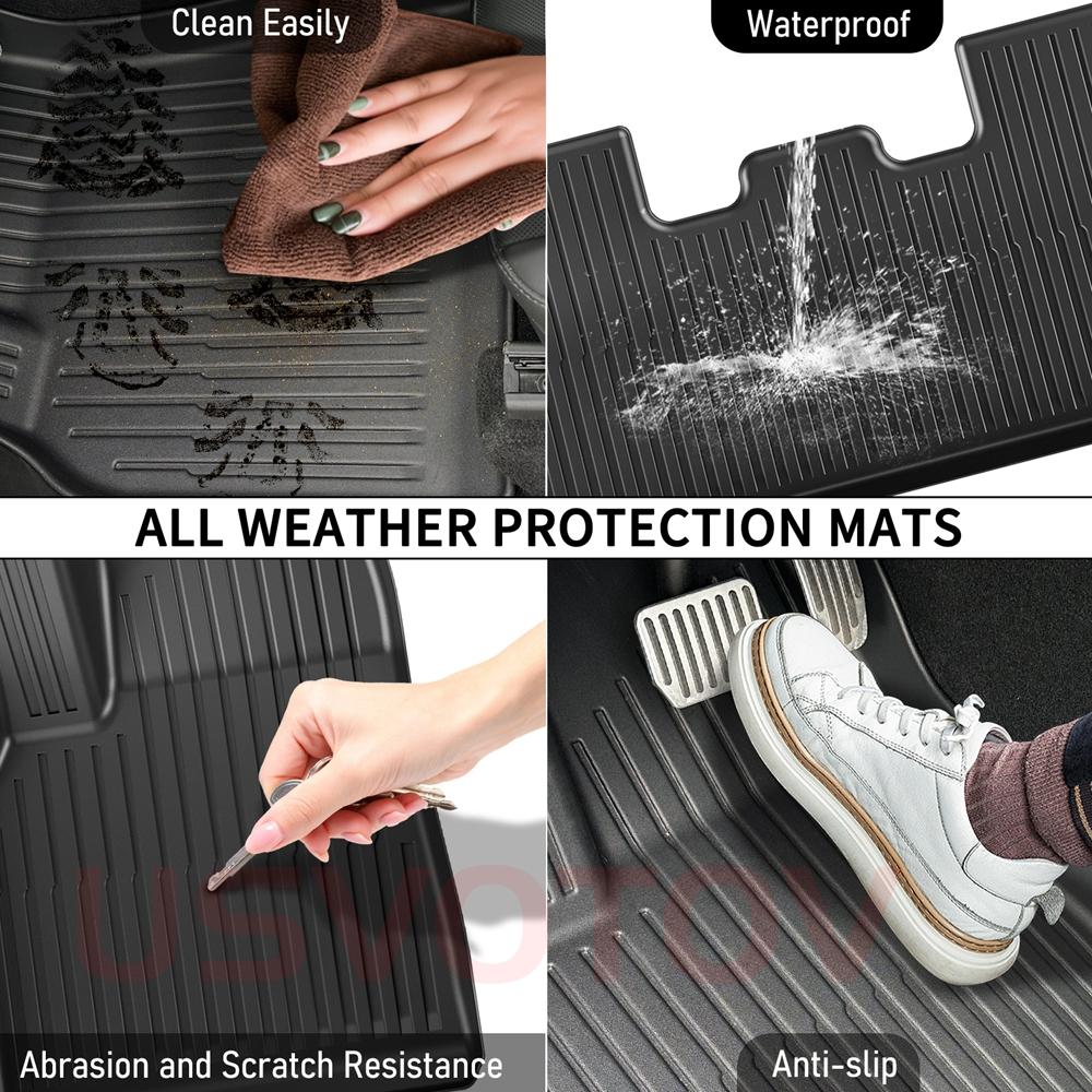 Floor Mat For 2026 2026 Tesla Model Y Standard Trunk Mats Cargo Liners Backrest Pads (Not fit Model Y Premium and Performance)
