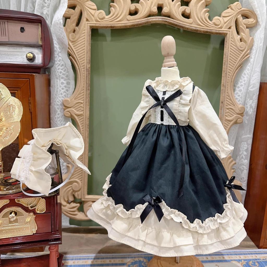 HAMRETHYPPZ 14 16 13 BJD Kugelgelenkpuppe Kleid Puppen Kostüm Dienstmädchen Outfit Kugelgelenkpuppe Kleid Prinzessinnen Kleid, Blauer Prinzessinnenrock, Süßes Dienstmädchen