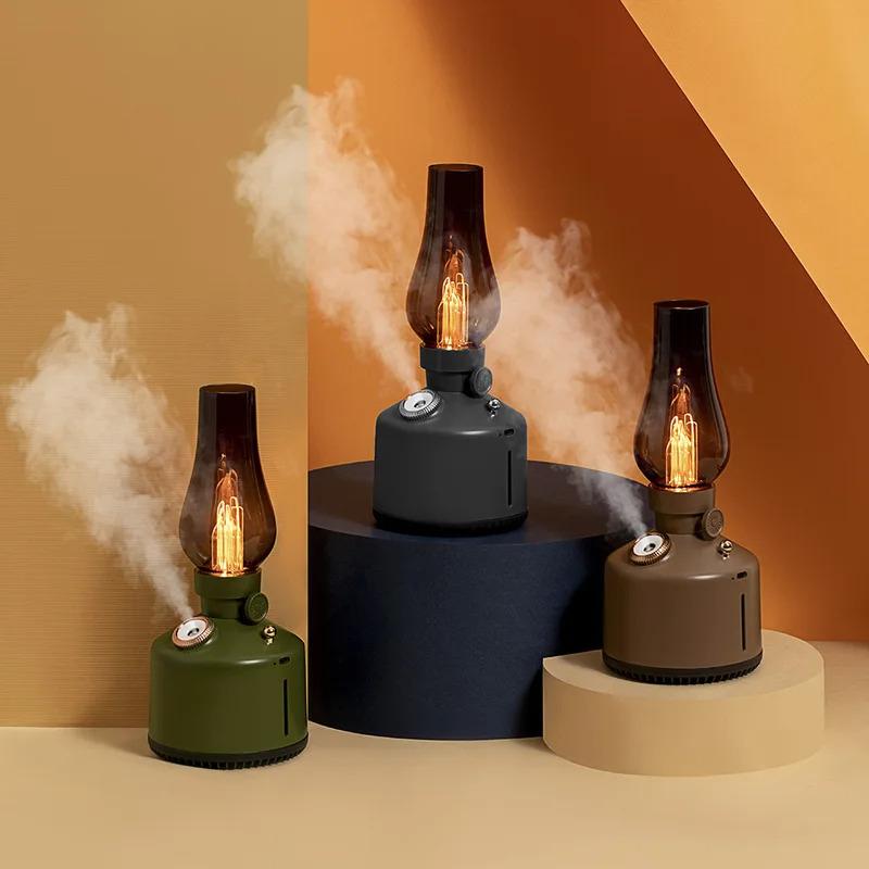 Xiaomi New Candlelight Retro Lamp Air Humidifier Wireless Aroma Diffuser Rechargeable Essential Oil 7 Color Lights Cool Mist for Home