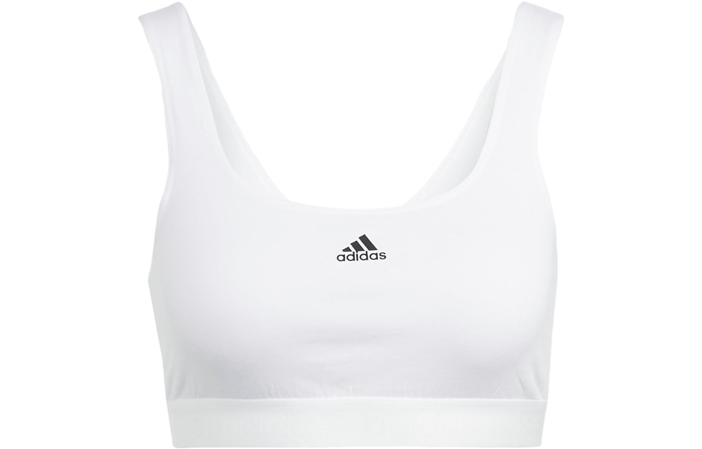 Adidas ACTIVE COMFORT FLEX COTTON SCOOP BRALETTE Bra Women s White GB1232 M