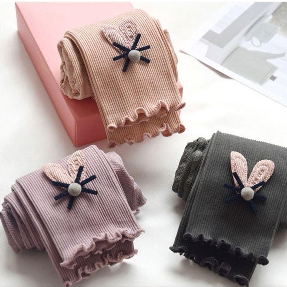 Cute Embroidered Girls Leggings Cotton Children Pants High Quality Kids Leggings Spring Autumn