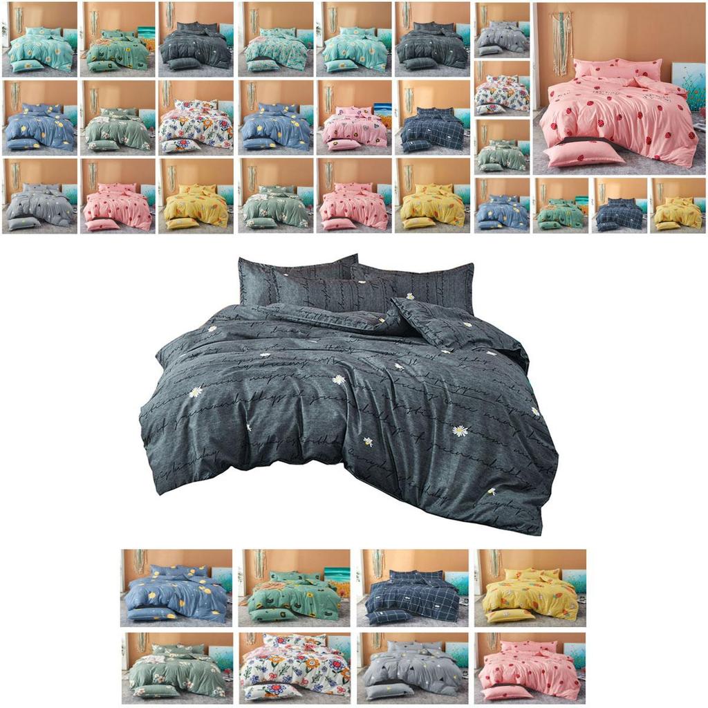 Elegant Floral Print Polyester Duvet Cover Set Soft And Comfortable For All Sizes