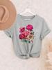 Clothes Women Female 90s Sweet Flower Painting Style Summer T Clothing Print Graphic Tee Fashion Short Sleeve Casual Tshirts Y2K