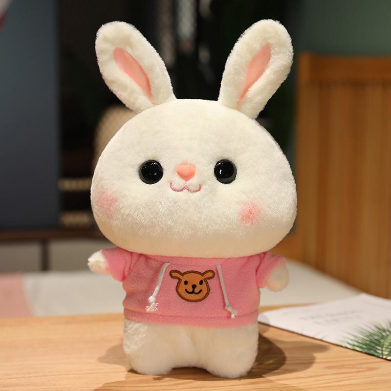 Rabbit Doll Drag Little Rabbit Creative Doll White Rabbit Plush Toy Gift for Girls