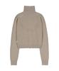 FANCY CLUB Raglan Symbol Knit Zip-Up (Mocha)_F24Za962