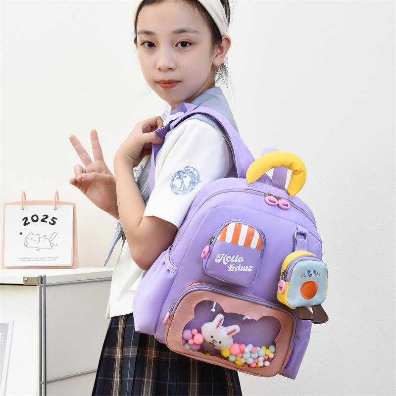 Children's kindergarten schoolbag cartoon new cute backpack baby going out backpack large, medium and small class backpack