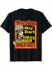 Vintage Memorabilia withWARNING MAY START TALKING ABOUT WORLD WAR IIdesign100 Cotton Printed Mens Tshirt