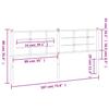 Replacement Headboard Metal Black 180 Cm