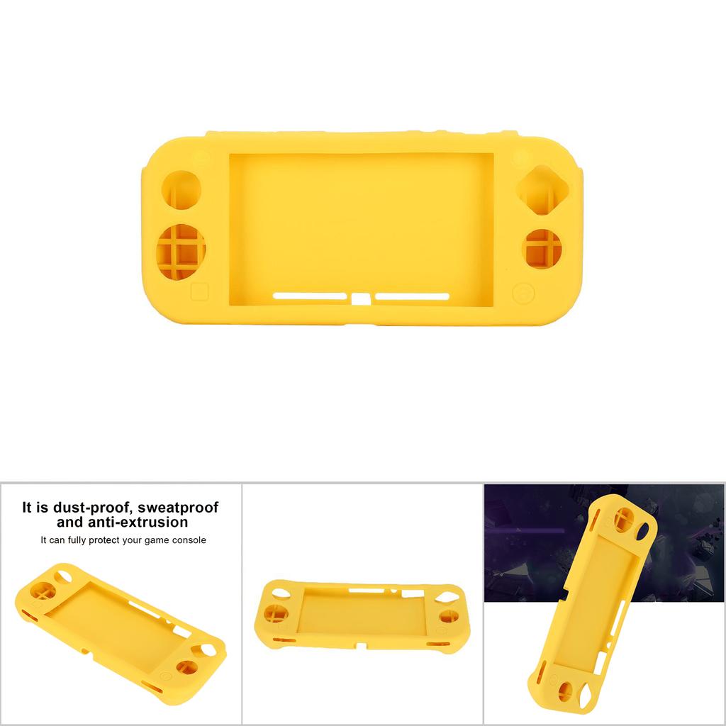 Schutzhülle aus Silikon für Spielkonsole mit Griff Rutschfestes Zubehör für Switch Lite(Gelb )