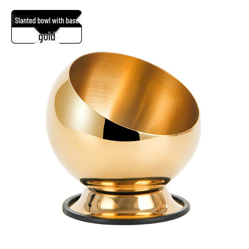 Stainless Steel Slant Dipping & Side Dish Bowl with Base
