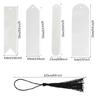 30 Pcs Blank Acrylic Bookmarks with Tassels Clear Acrylic Craft Bookmark