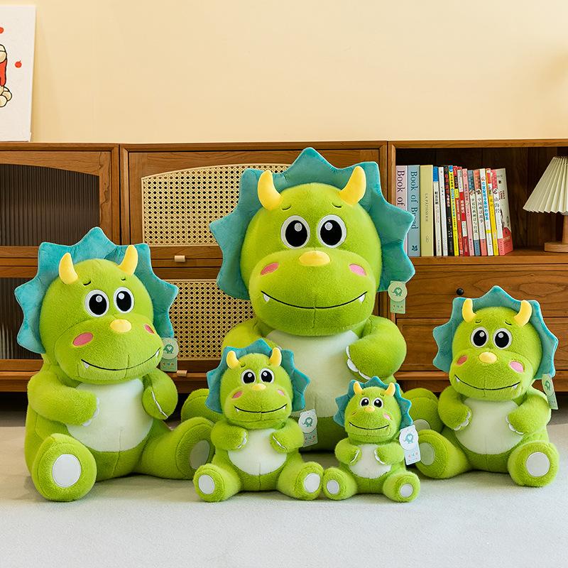 Cute Triceratops Doll Plush Toy Cartoon Dinosaur Pillow Children Sleeping with Doll Rag Doll Gift