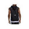 Adidas Basketball Series Logo Print Hooded Vest Men Vest Black GV4654