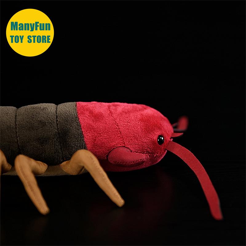 Realistic Centipede High Fidelity Millipede Plushie Scolopendra heros Plush Toys Lifelike Animals Simulation Stuffed Doll Toy