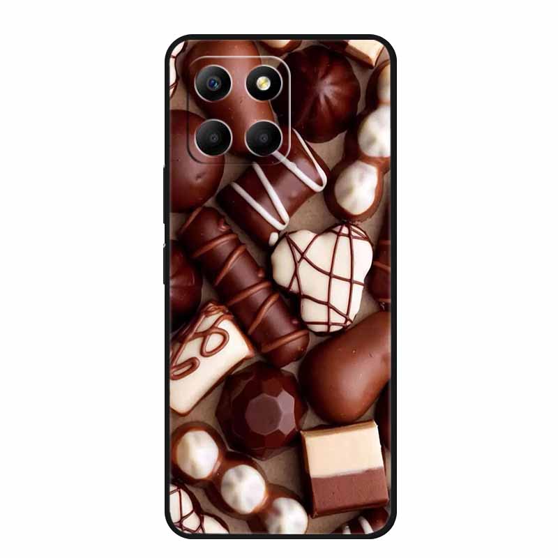 Etui For Honor X6a Zwierzęta TPU Silikon Miękki Tylny Pokrowiec na Telefon dla Huawei Honor X6a HonorX6A 2023 Ochronny Wilk Czarny Fajny Capa