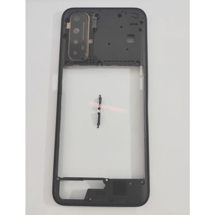 Back Battery Cover Rear Door Housing For Oppo Realme 7 4G RMX2151 LCD Middle Frame Bezel Side Volume Button Camera Lens