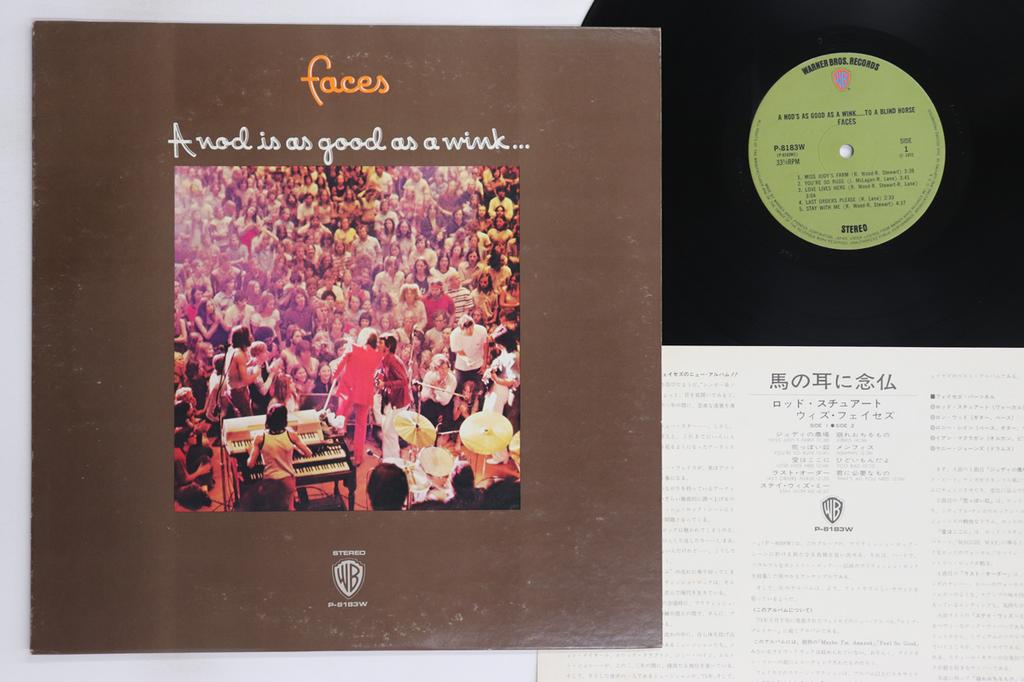 LP Record FACES - A Nod's As Good As A Wink...to A Bl P8183W WARNER BROS 1972 Japan Rock Used