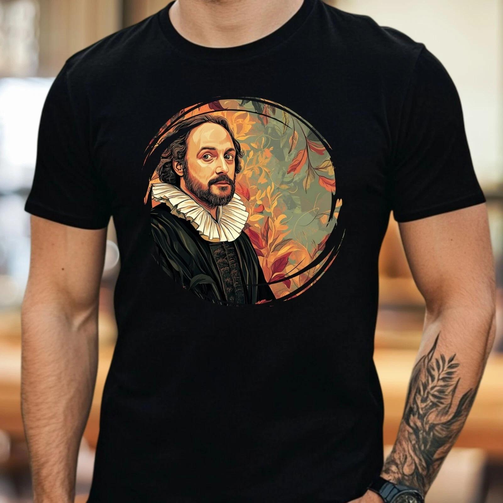 T-Shirt Herren Shakespeare Motiv Baumwolle Größe S bis 5XL XS