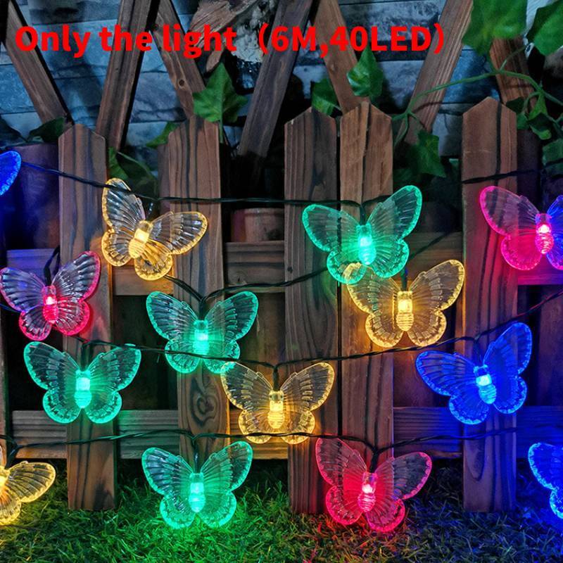 Butterfly Led String Light Set For Garden And Patio For Outdoor Celebration
